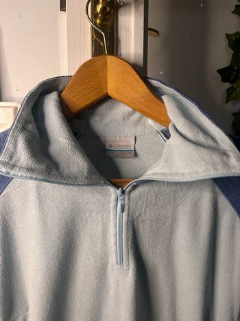 Veste polaire femme Columbia 1/4 zip bleu clair - Taille XL