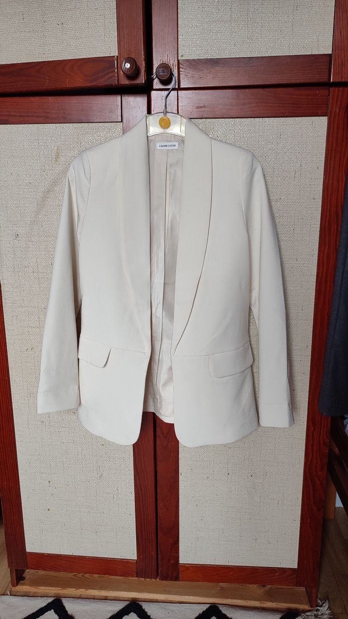 Veste blazer écru taille 34 - photo numéro 2