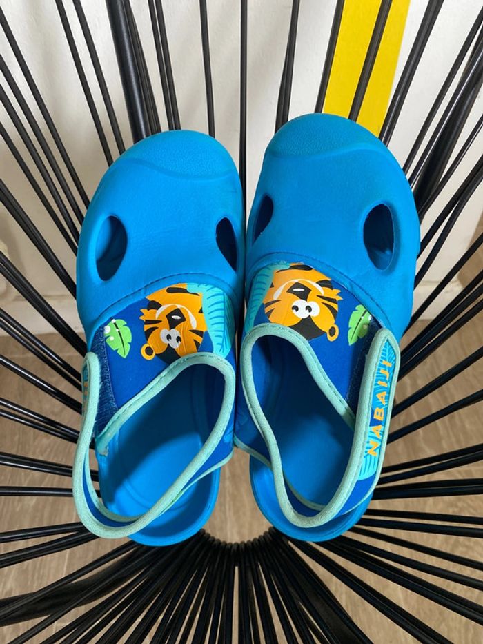 Chaussure Sabot Piscine enfant CLOG 500 Tiger Bleu