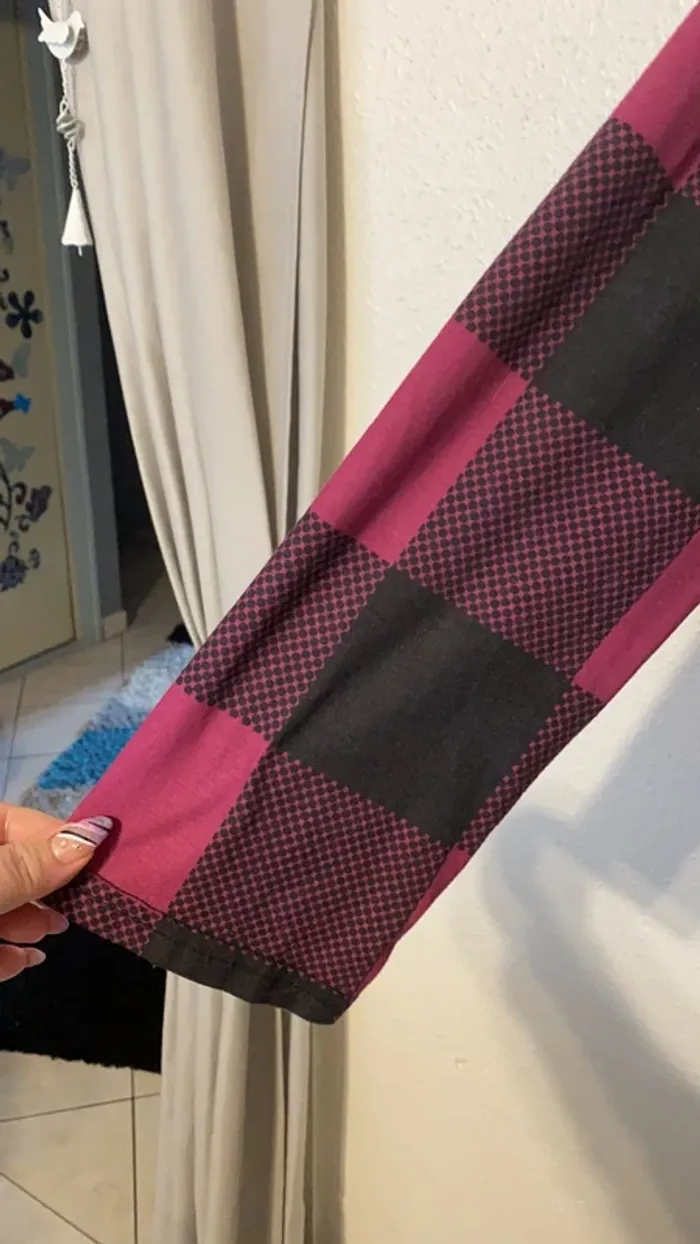 robe tunique mauve noir taille 50 - photo numéro 4