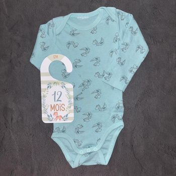 Body bleu turquoise dragon / 12 mois / Très bon état