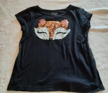 T-Shirt Renard à sequins 7 / 8 ans