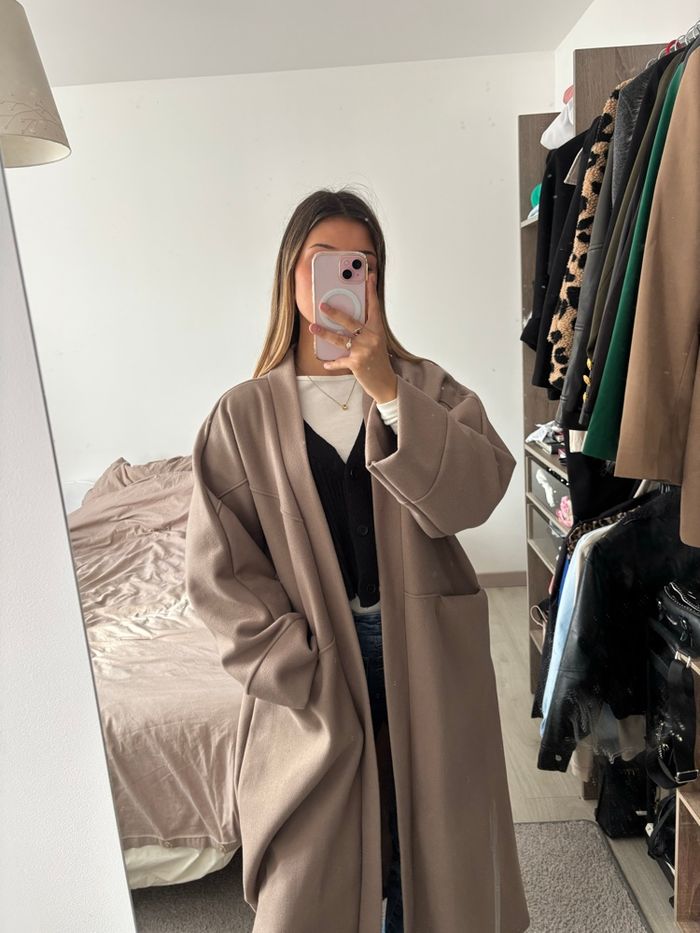 Long manteau beige - photo numéro 3