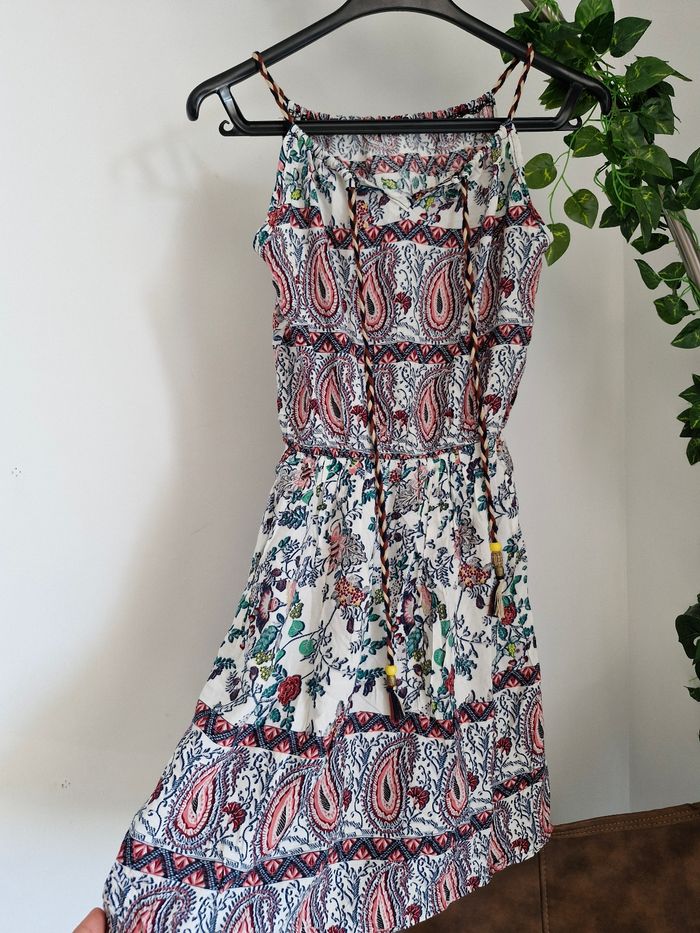 Robe multicolore bohème en coton avec de jolies motifs floraux , taille 36, neuve made in italy - photo numéro 3
