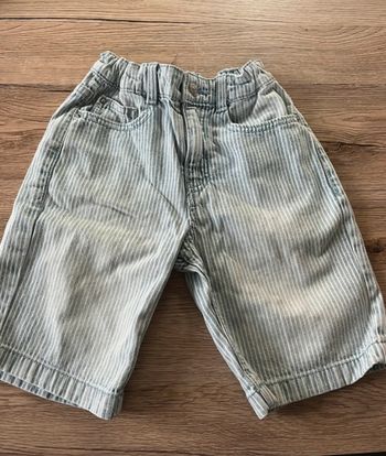 Bermuda / short long effet jean rayé – Kiabi – 8 ans