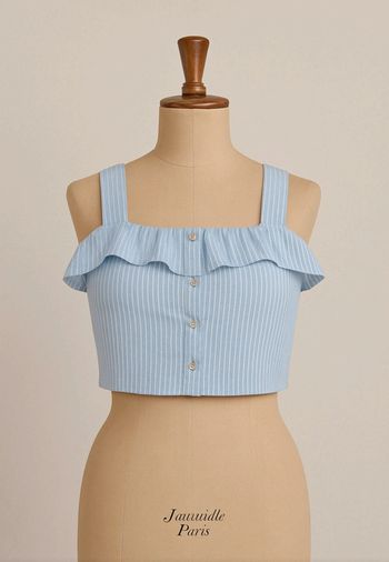 Top court à rayures pull & bear femme taille 36