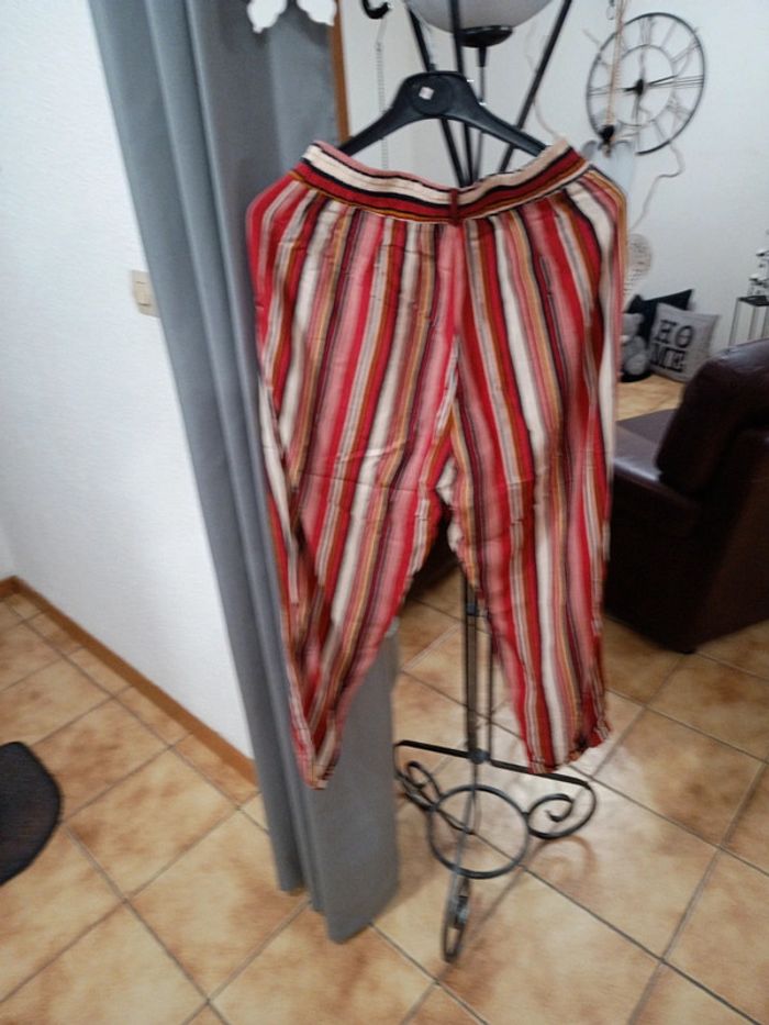 Pantalon clockhouse taille 38 regular coloris imprimé - photo numéro 4