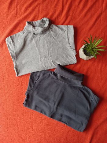 Lot t-shirts manches longues col roulé 