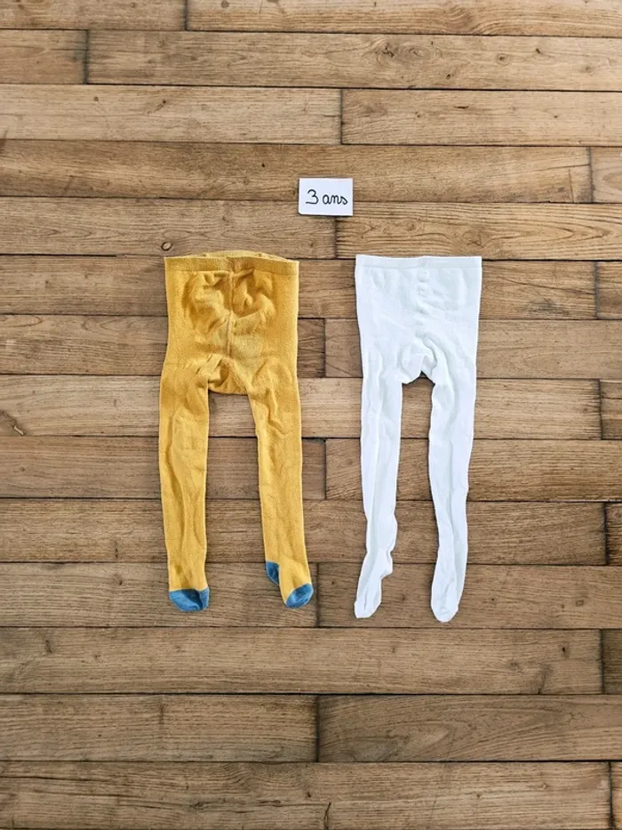 Lot de 2 paires de collants chauds en coton bébé fille 36 mois 3 ans