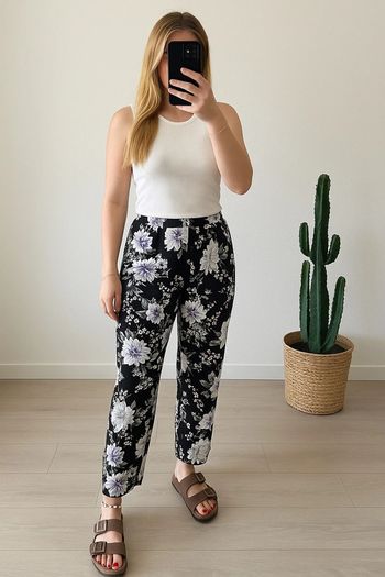Pantalon fluide d’été imprimé fleuri taille 34 - Jacqueline de Yong