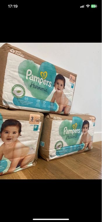 Lot de 3 paquets Pampers harmonie