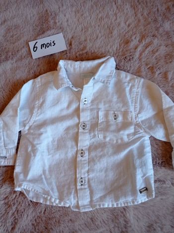 Chemise blanche 6 mois