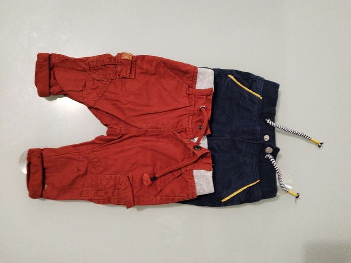 2 pantalons bébé jeans - 3 mois