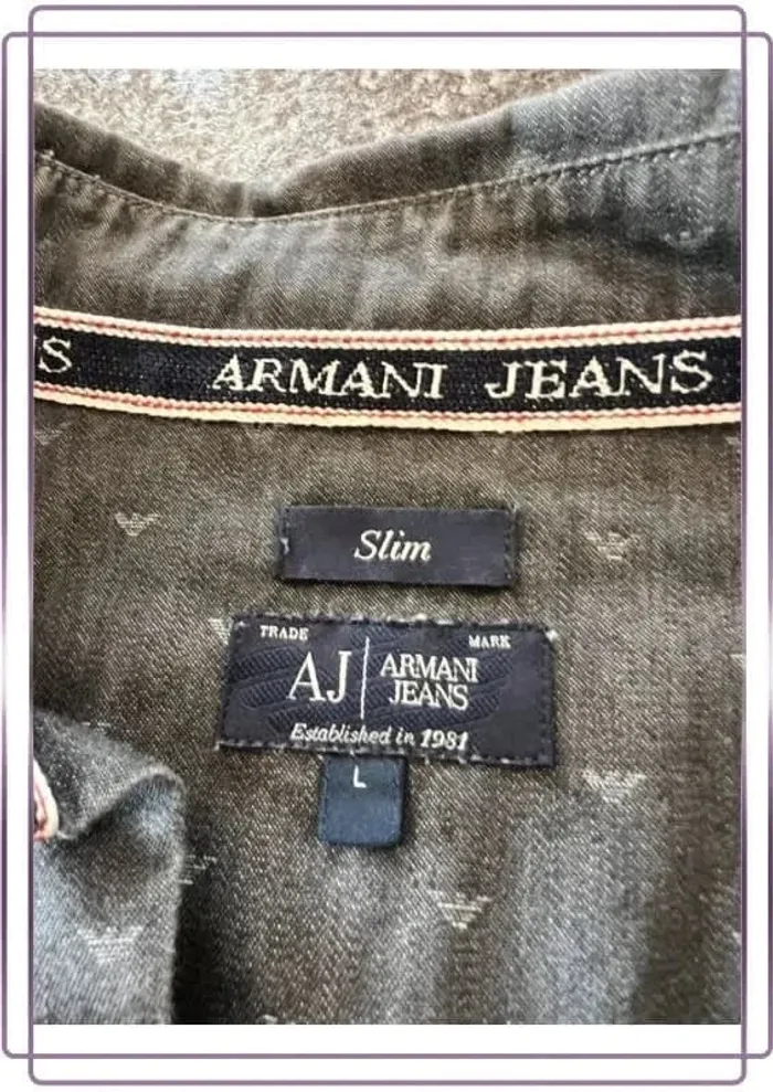 Chemise manches longues homme Armani taille L Slim fit Men shirt - Herrenhemd - Camicia uomo - photo numéro 6