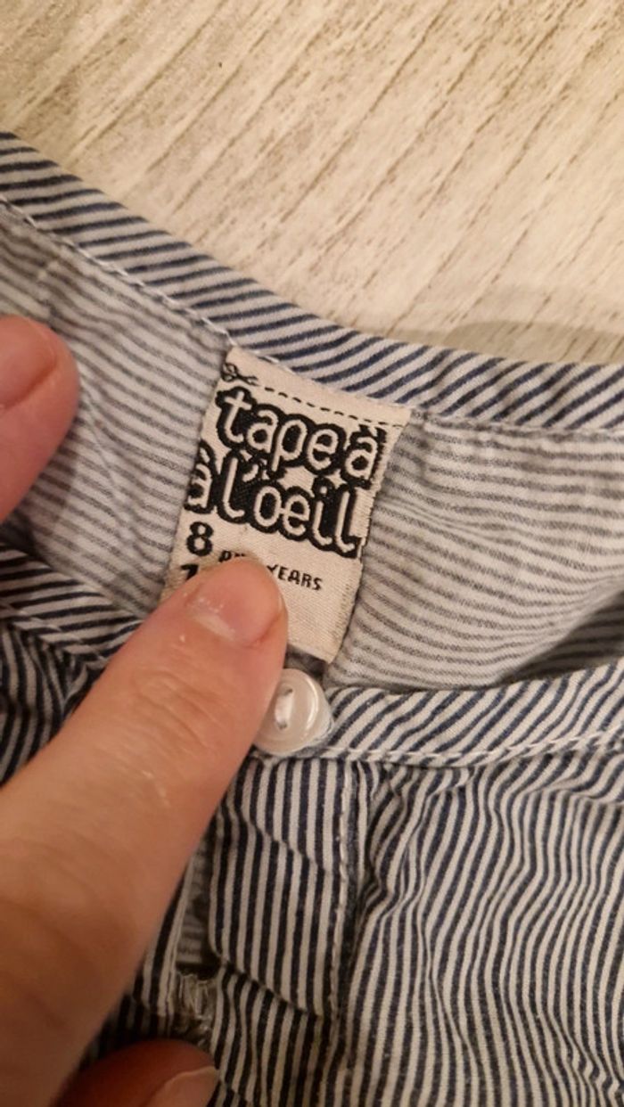 Ensemble chemisier à rayures Tape à l'oeil et jegging gris délavé kiabi 🌚 8 ans - photo numéro 3