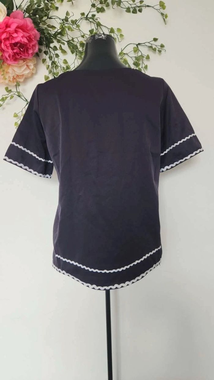 Blouse noir col rond 🎀 Taille S 🎀 - photo numéro 2