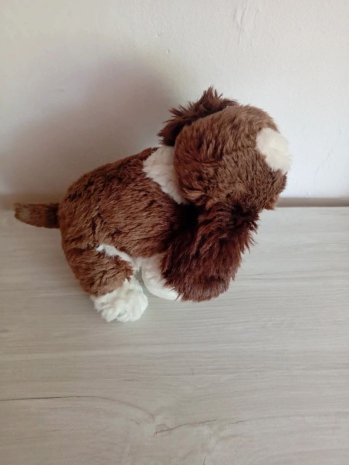 Peluche chien brun et blanc - photo numéro 3