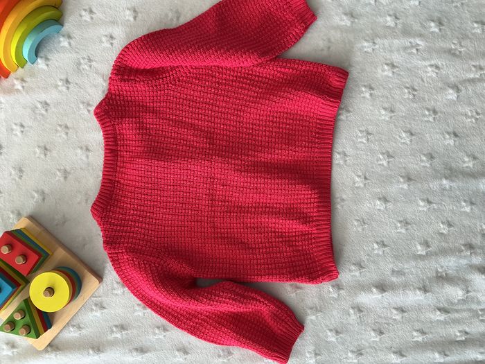 gilet fuchsia broderie poitrine 18 mois tissaia - photo numéro 9
