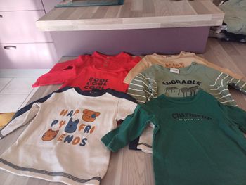 7 tee shirts manches longues garçons Taille 3 mois