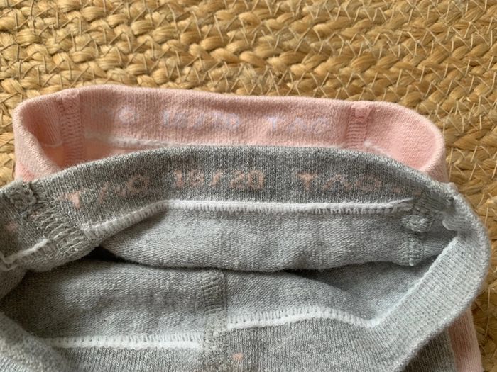 Lot 2 collants hiver rose gris TAO tape à l’œil 18 20 - photo numéro 5