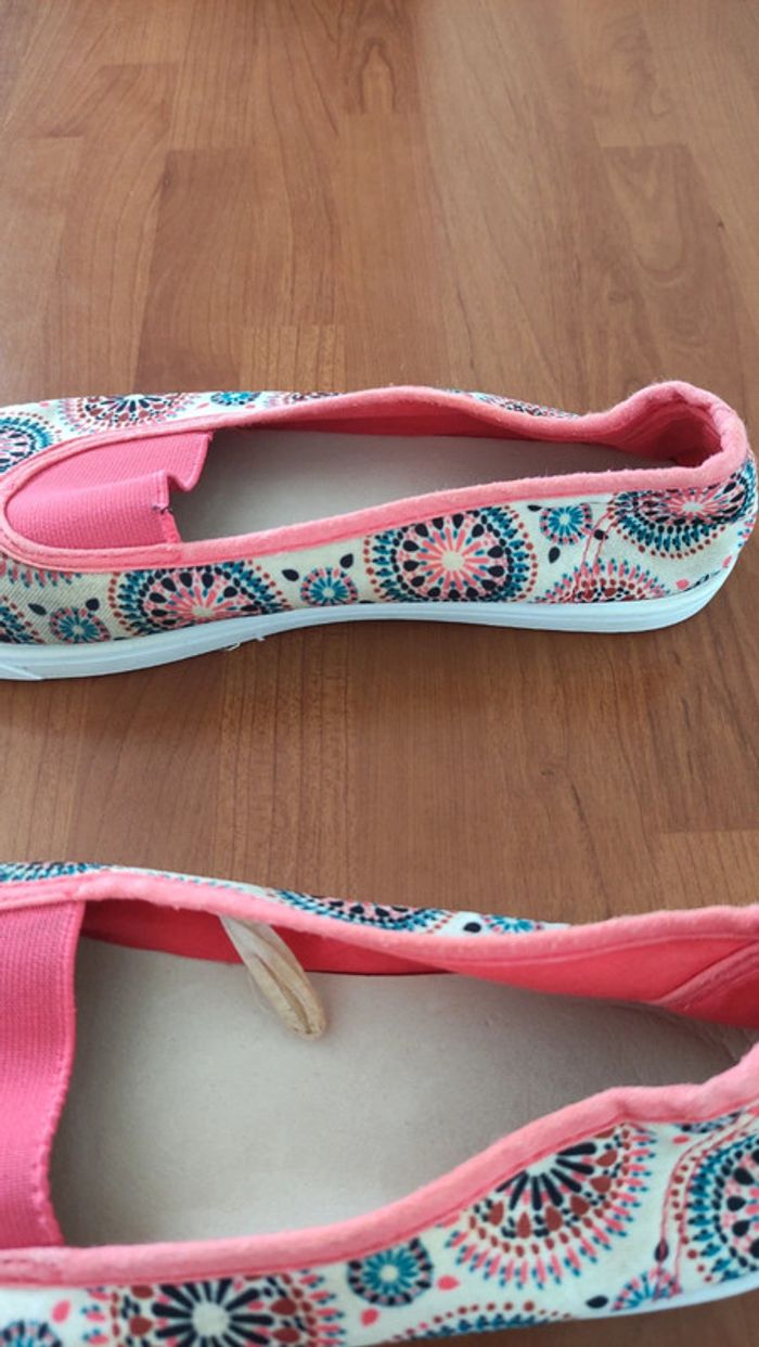 Ballerines tissu à motifs pointure 35 - photo numéro 6