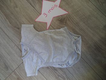 Body croisé mc 3 mois gris