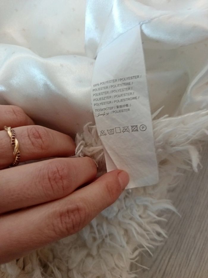 Veste Gilet 8 ans écru crème ille effet poilu fermeture éclair - photo numéro 15