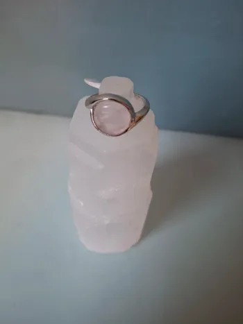 Bague en Quartz rose - Taille 19