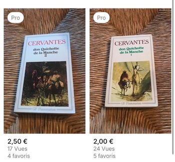 Don quichotte de la manche 1 et 2 cervantes
