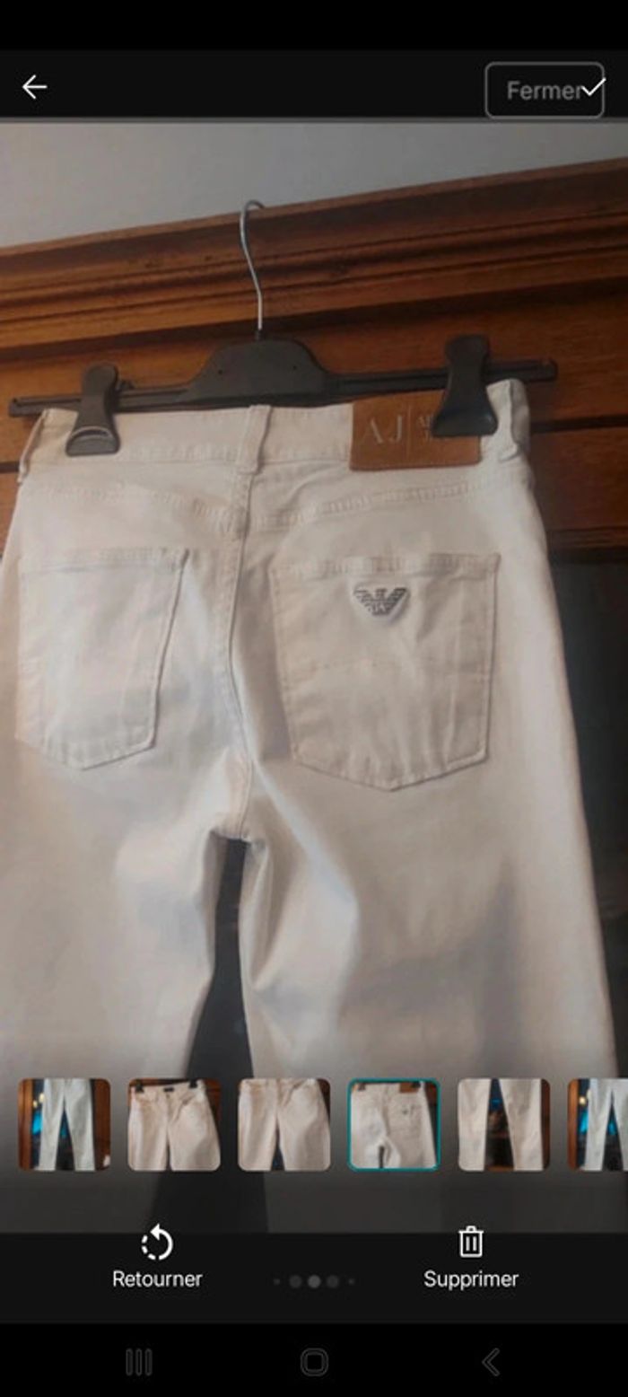 Pantalon Armani Jeans blanc taille eu 25 fr 34 - photo numéro 4