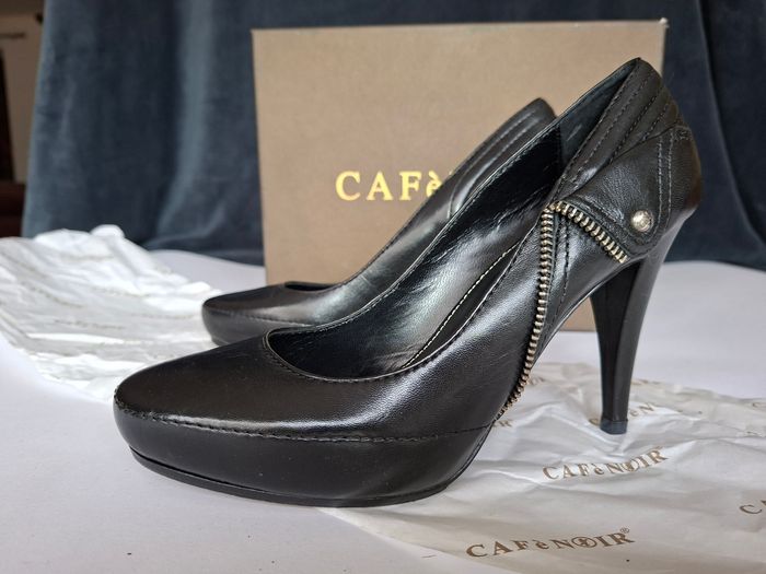 Escarpins CaféNoir cuir véritable noir – neufs – 38,5 - photo numéro 5