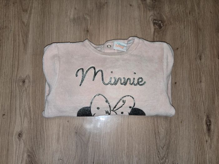 Joli pyjamas 2 pièces en velours Disney Minnie fille 12 mois - photo numéro 2