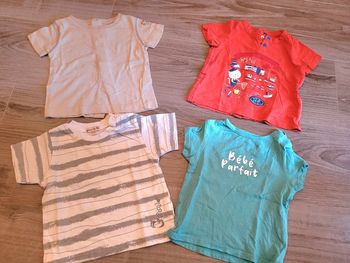 Lot 4 tee-shirts MC garçon 6 mois