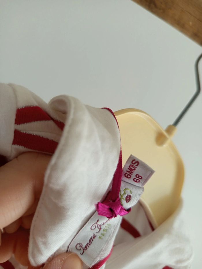 Grenouillère Pomme Framboise avec col Claudine et dentelle 6 mois neuve avec étiquette 🏷 - photo numéro 7