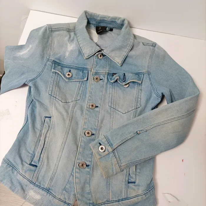 Lot 4 hauts chauds femme M-L : polaire Quechua, veste en jean, chemise à carreaux LOT033 - photo numéro 5