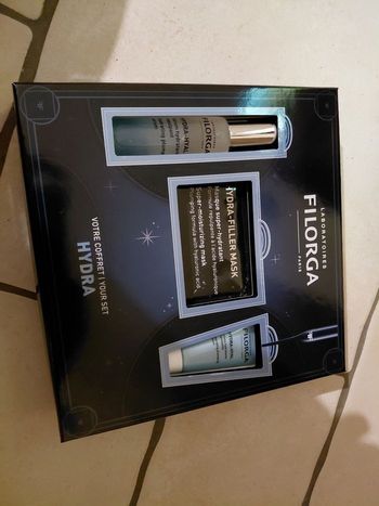 Coffret filorga hydra hyal serum crème masque anti âge visage hydratant