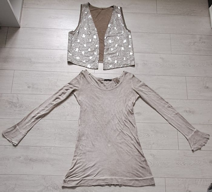 Tunique et veston femmes colorie taupe Made In Intaly taille unique - photo numéro 7