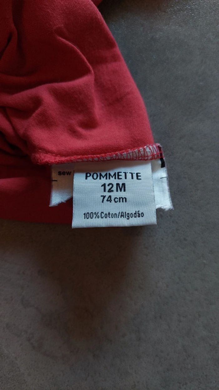 T shirt manches longues pomette 12 mois - photo numéro 7