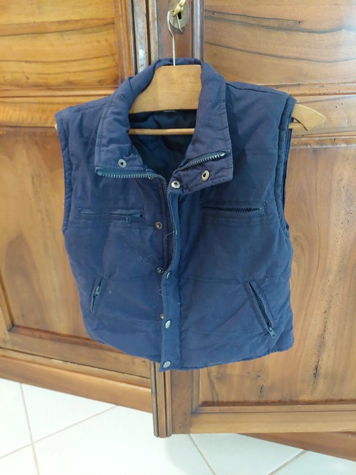 Gilet sans manches marine 7 ans - photo numéro 2