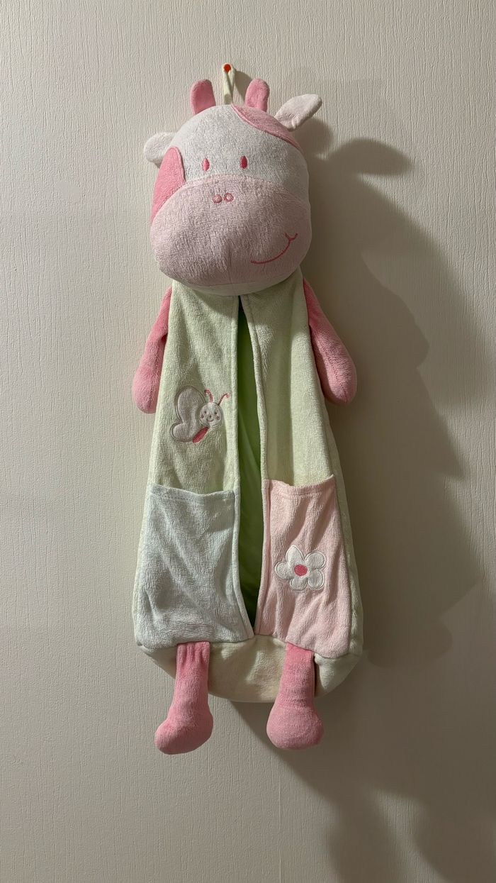 Sac de rangement enfant à suspendre thème vache