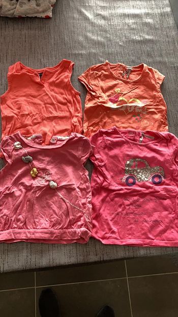 Lot t-shirt fille 18 mois