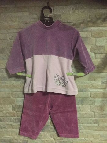 Ensemble velours blouse pantalon 9M