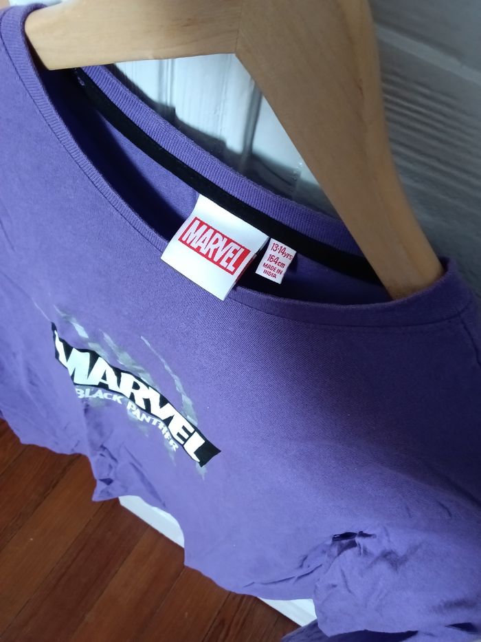 Tee-shirt marvel violet et multicolore - photo numéro 2