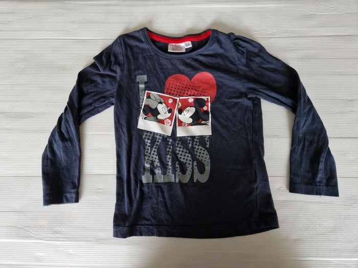Tee shirt manches longues fille Mickey et Minnie 6 ans