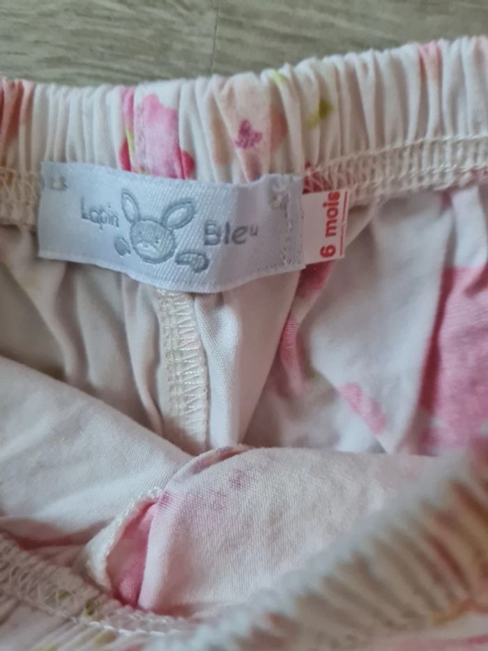 Ensemble #6mois #t-shirt #gilet #jupe/schort# rose# 68cm# fleur - photo numéro 6