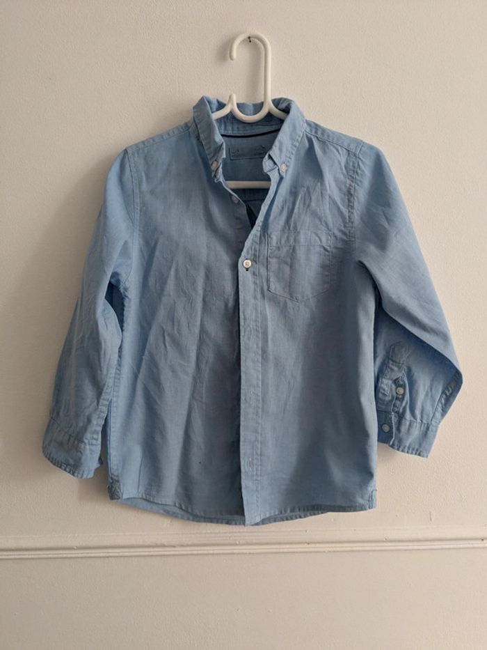 Chemise bleue 7 ans garçon
