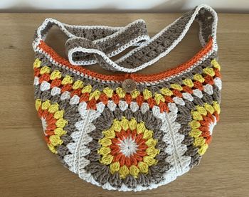 sac banane jaune au crochet fait main