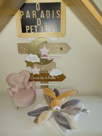 Doudou lapin taupe collector 