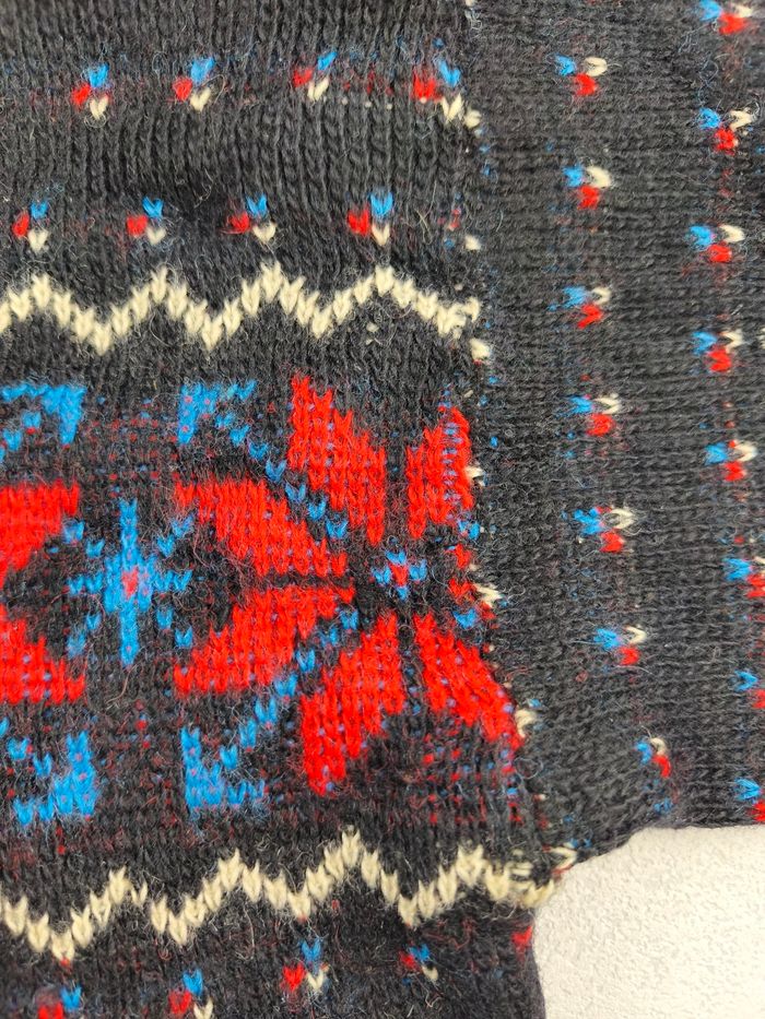 Cardigan Norlaender Sportswear Laine Made in Norway Vintage 80 90 Ethnique taille XL femme - photo numéro 3