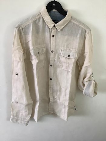 Chemise en lin écru Bonobo taille S